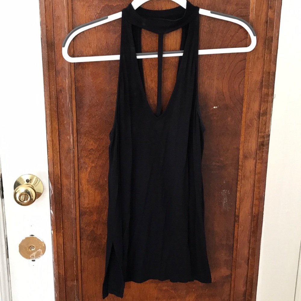 Black high neck tank